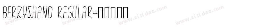 BerrysHand Regular字体转换